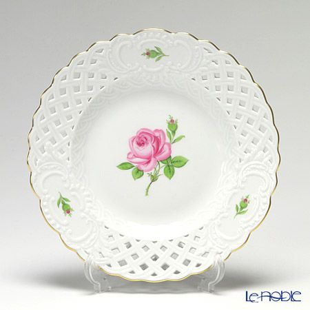 マイセン（Meissen） ピンクのバラ 020110／54801 飾り皿 19cm