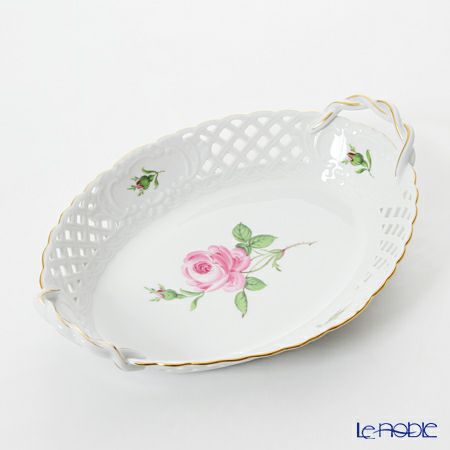 マイセン（Meissen） ピンクのバラ 020110／54909 バスケット 25×18cm