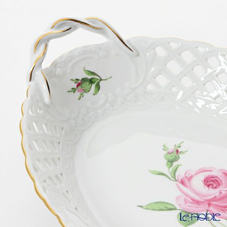 マイセン（Meissen） ピンクのバラ 020110／54909 バスケット 25×18cm