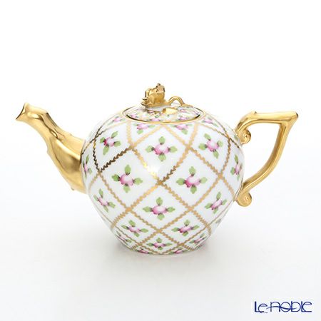 ヘレンド セーブル風の薔薇 SPORG 20608-0-09 ティーポット（ローズ） 400ml