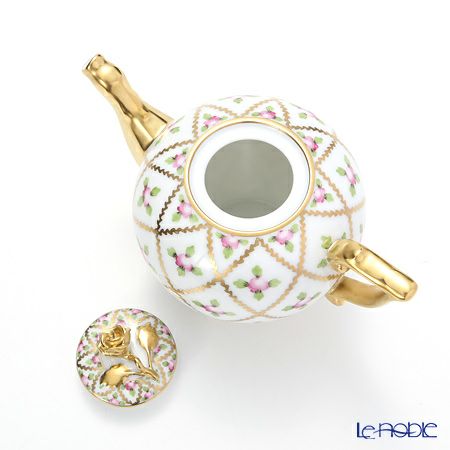 ヘレンド セーブル風の薔薇 SPORG 20608-0-09 ティーポット（ローズ） 400ml