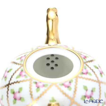 ヘレンド セーブル風の薔薇 SPORG 20608-0-09 ティーポット（ローズ） 400ml