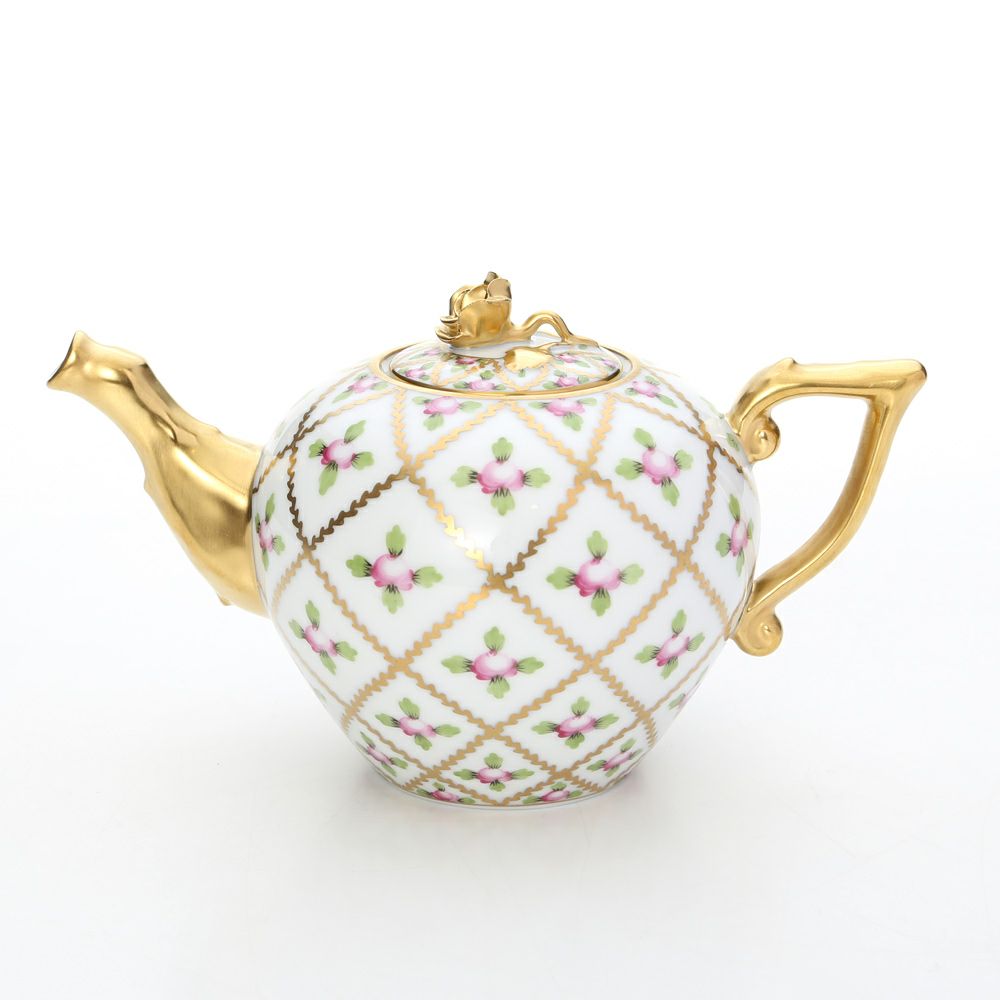 ヘレンド セーブル風の薔薇 SPORG 20608-0-09 ティーポット（ローズ） 400ml