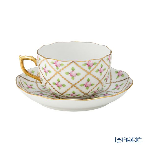 ヘレンド セーブル風の薔薇 SPROG ティーカップ＆ソーサー 200ml 20724-0-00