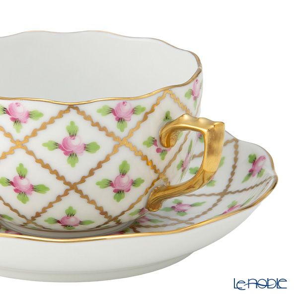 ヘレンド セーブル風の薔薇 SPROG ティーカップ＆ソーサー 200ml 20724-0-00