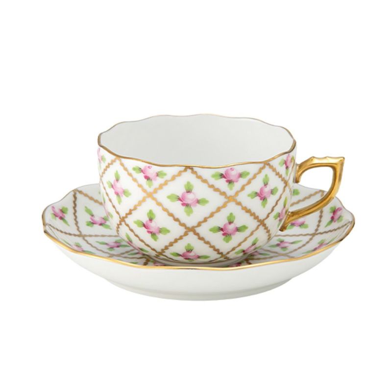 ヘレンド セーブル風の薔薇 SPROG ティーカップ＆ソーサー 200ml 20724-0-00