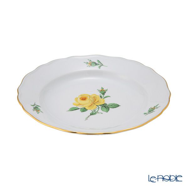 マイセン（Meissen） 黄色のバラ 020610／00472 プレート 20cm