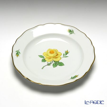 マイセン（Meissen） 黄色のバラ 020610／00501 プレート 18cm