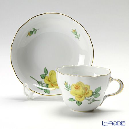 マイセン（Meissen） 黄色のバラ 020610／00582 コーヒーカップ＆ソーサー 200ml