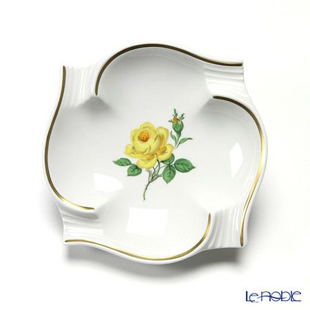 マイセン（Meissen） 黄色のバラ 020613／53552 アッシュトレイ 13cm