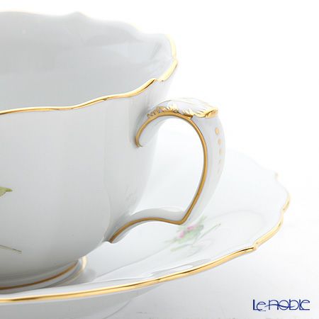 マイセン（Meissen） ピンクのバラ／忘れな草 020810／00633 ティーカップ＆ソーサー 150ml