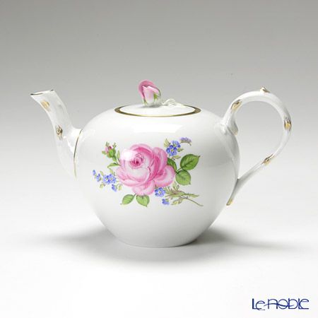 マイセン（Meissen） ピンクのバラ／忘れな草 020810／00724 ティーポット 550ml