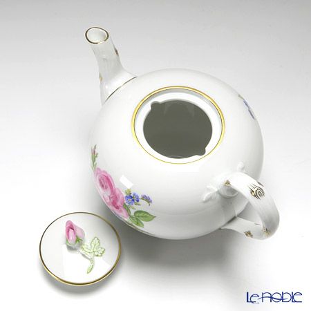 マイセン（Meissen） ピンクのバラ／忘れな草 020810／00724 ティーポット 550ml