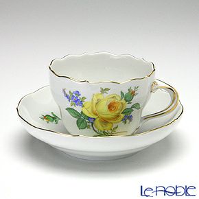 マイセン（Meissen） 黄色のバラ（忘れな草） 020910／00582 コーヒーカップ＆ソーサー 200ml