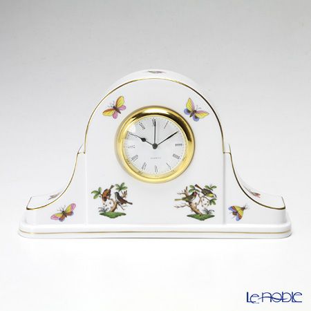 ヘレンド ロスチャイルドバード 08081-0-00 テーブルクロック 14cm