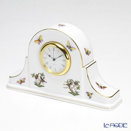 ヘレンド ロスチャイルドバード 08081-0-00 テーブルクロック 14cm