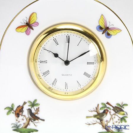 ヘレンド ロスチャイルドバード 08081-0-00 テーブルクロック 14cm