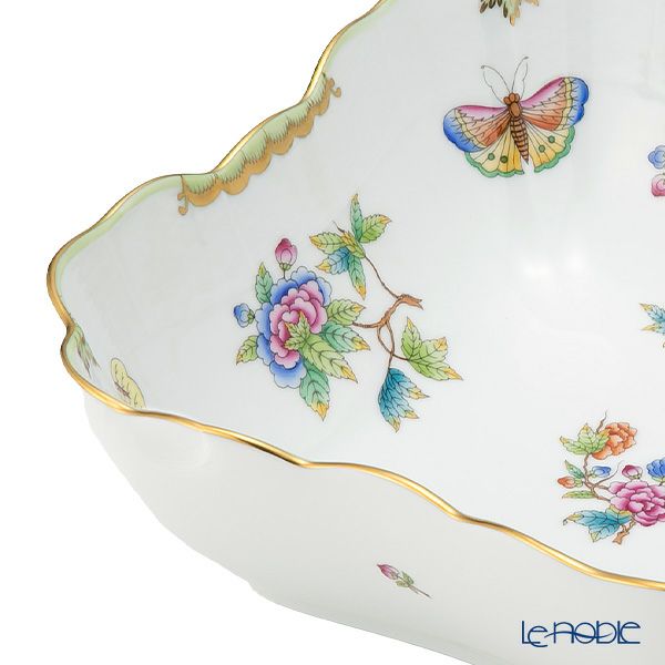 ヘレンド ヴィクトリア・ブーケ VBO サラダボウル スクエア 25.5cm 00180-0-00