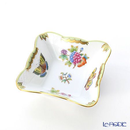 ヘレンド ヴィクトリア・ブーケ 00188-0-00 サラダボウル スクエア 12cm