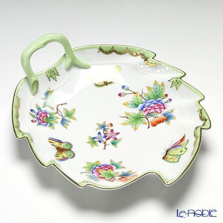 ヘレンド ヴィクトリア・ブーケ 00201-0-00 リーフディッシュ 23.5cm