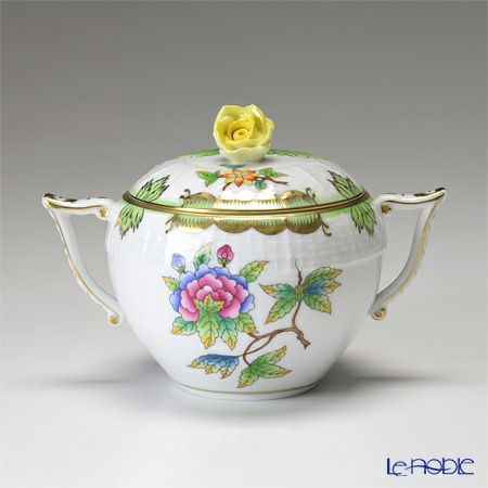 ヘレンド ヴィクトリア・ブーケ 00472-0-09 シュガーポット ローズ 200ml