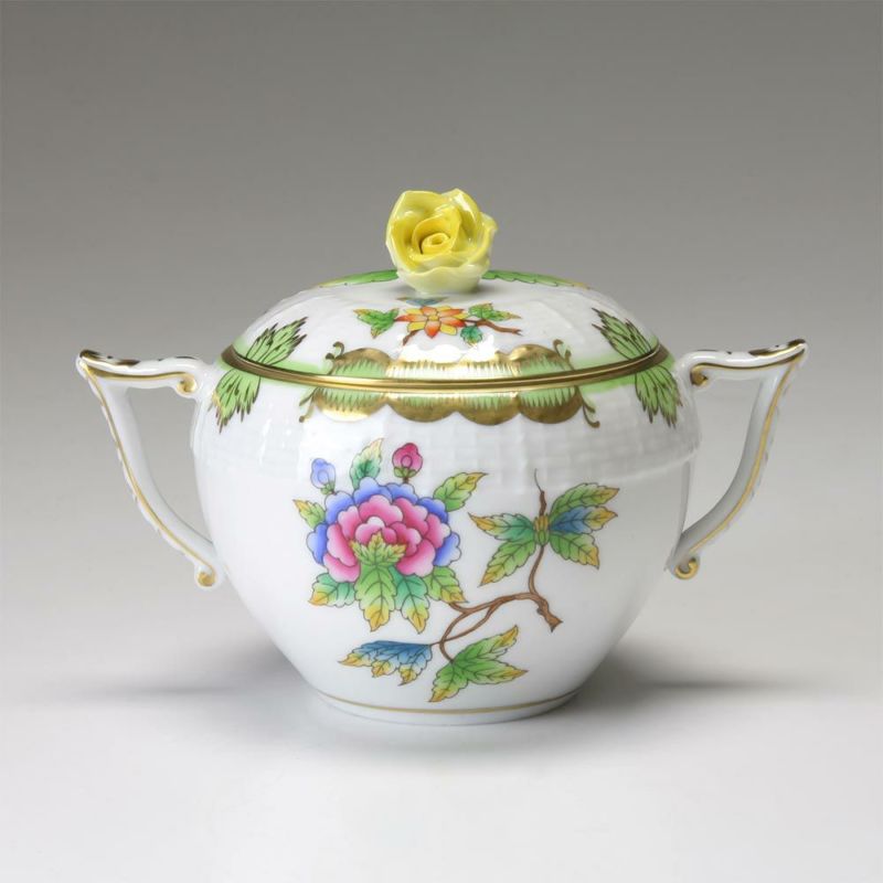 ヘレンド ヴィクトリア・ブーケ 00472-0-09 シュガーポット ローズ 200ml