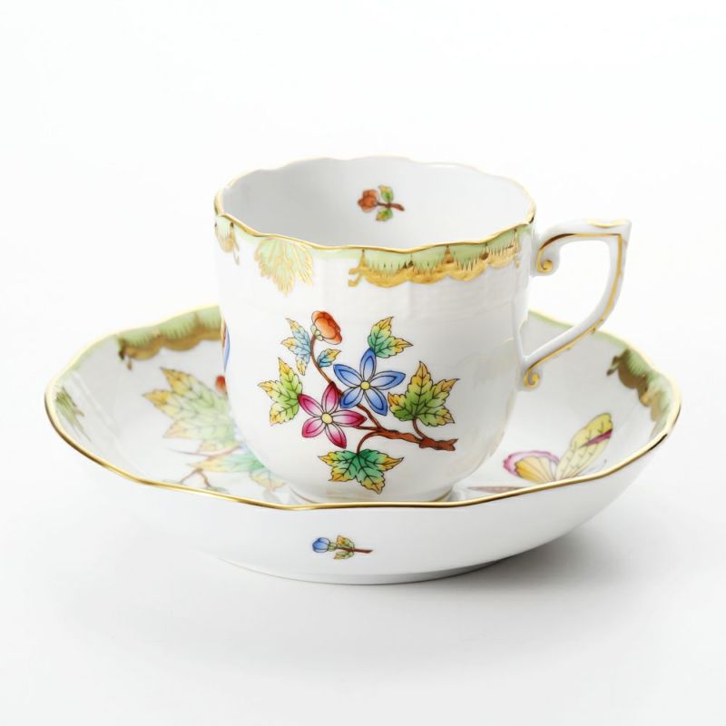 ヘレンド ヴィクトリア・ブーケ 00707-0-00 モカカップ＆ソーサー 150ml