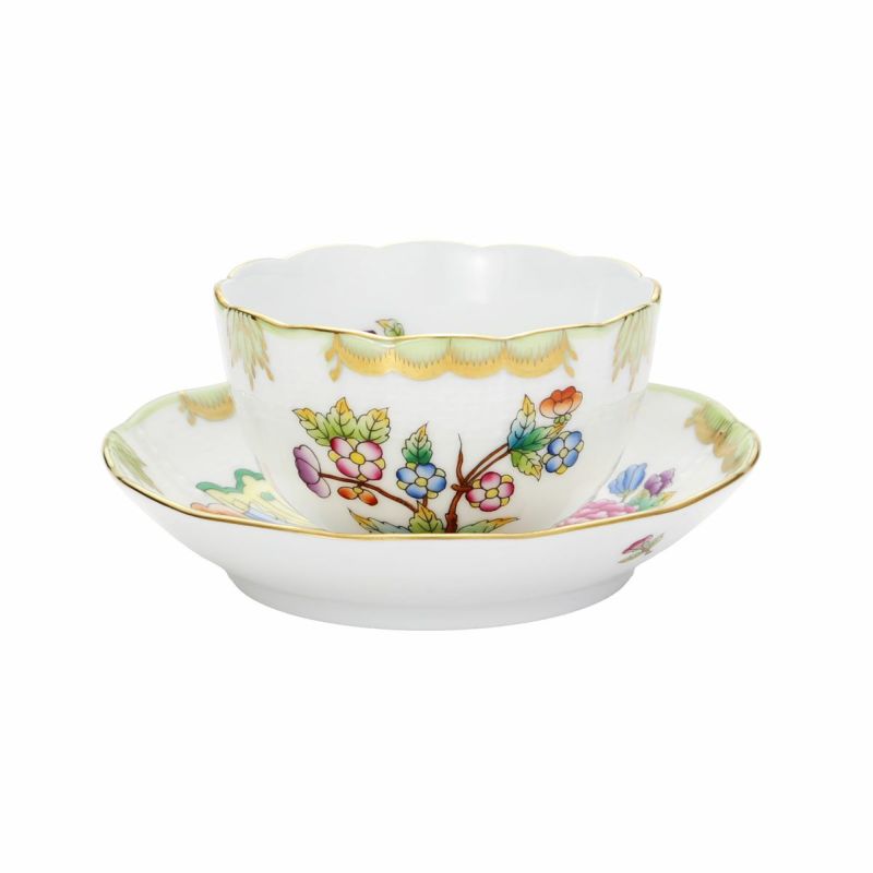 ヘレンド ヴィクトリア・ブーケ 00710-0-91／711 ジャパニーズカップ＆ソーサー 130ml