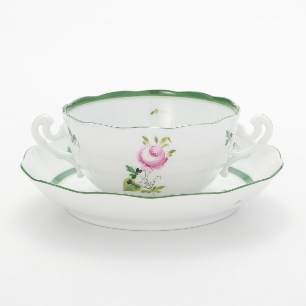 ヘレンド ウィーンのバラ 00718-0-00 スープカップ＆ソーサー 300ml