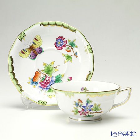 ヘレンド ヴィクトリア・ブーケ 00734-0-00 ティーカップ＆ソーサー（ロウ）