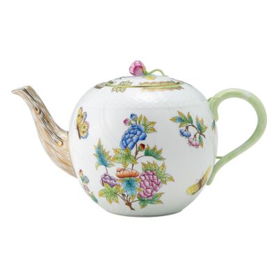 早川シルバー 菊縁ローズ ティーポット 5人用 870ml C06-40【洋白