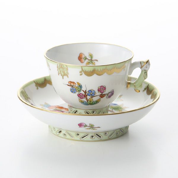 ヘレンド シノワズリ（中国趣味） ヴィクトリア・ブーケ 03371-0-21 マンダリン スモールカップ＆ソーサー