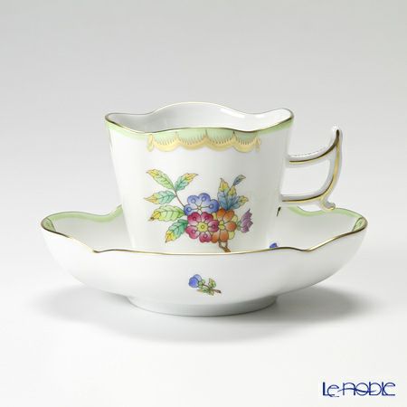ヘレンド ヴィクトリア・ブーケ 04198-0-00 コーヒーカップ＆ソーサー（楕円） 100ml