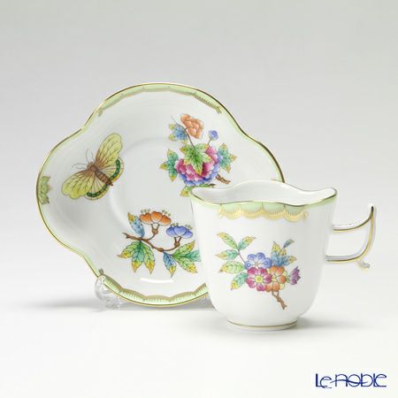 ヘレンド ヴィクトリア・ブーケ 04198-0-00 コーヒーカップ＆ソーサー（楕円） 100ml