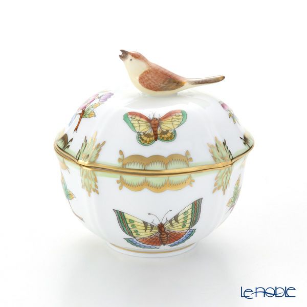 ヘレンド ヴィクトリア・ブーケ 04246-0-05 小物入れ（バード）