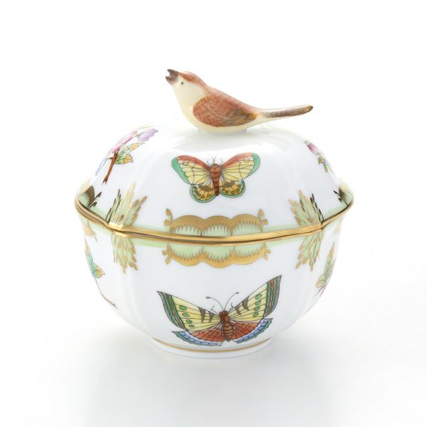 ヘレンド ヴィクトリア・ブーケ 04246-0-05 小物入れ（バード）