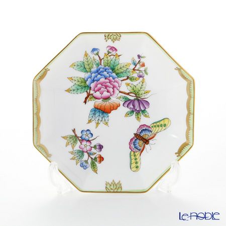 ヘレンド ヴィクトリア・ブーケ 04304-1-00 小皿（オクタゴナル） 13.5cm