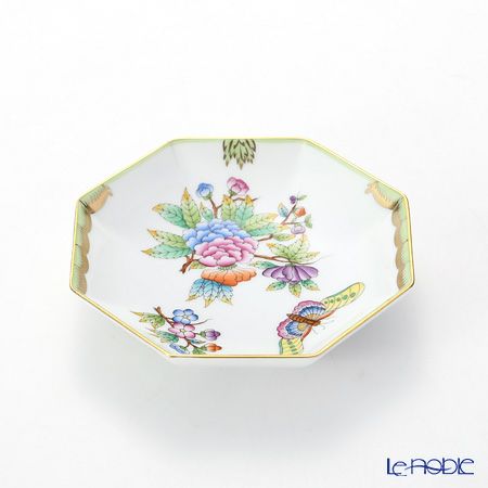 ヘレンド ヴィクトリア・ブーケ 04304-1-00 小皿（オクタゴナル） 13.5cm