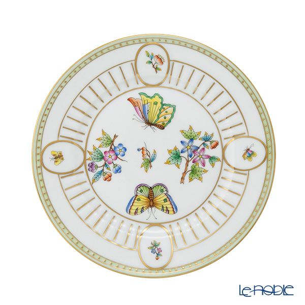 ヘレンド ヴィクトリア・ブーケ VBO アンピールデザートプレート 19.5cm 04463-0-00