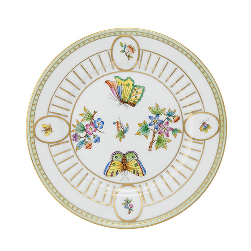 ヘレンド ヴィクトリア・ブーケ VBO アンピールデザートプレート 19.5cm 04463-0-00