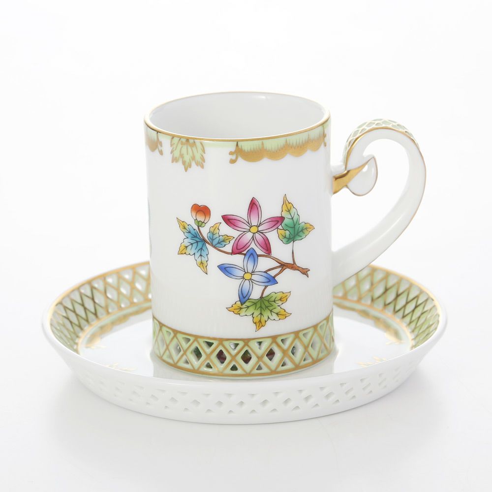 ヘレンド ヴィクトリア・ブーケ 04756-0-00 ティーカップ＆ソーサー 透かしレース 100ml