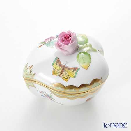 ヘレンド ヴィクトリア・ブーケ 06005-0-09 ハートボックス（ローズ）