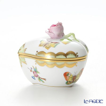 ヘレンド ヴィクトリア・ブーケ 06005-0-09 ハートボックス（ローズ）