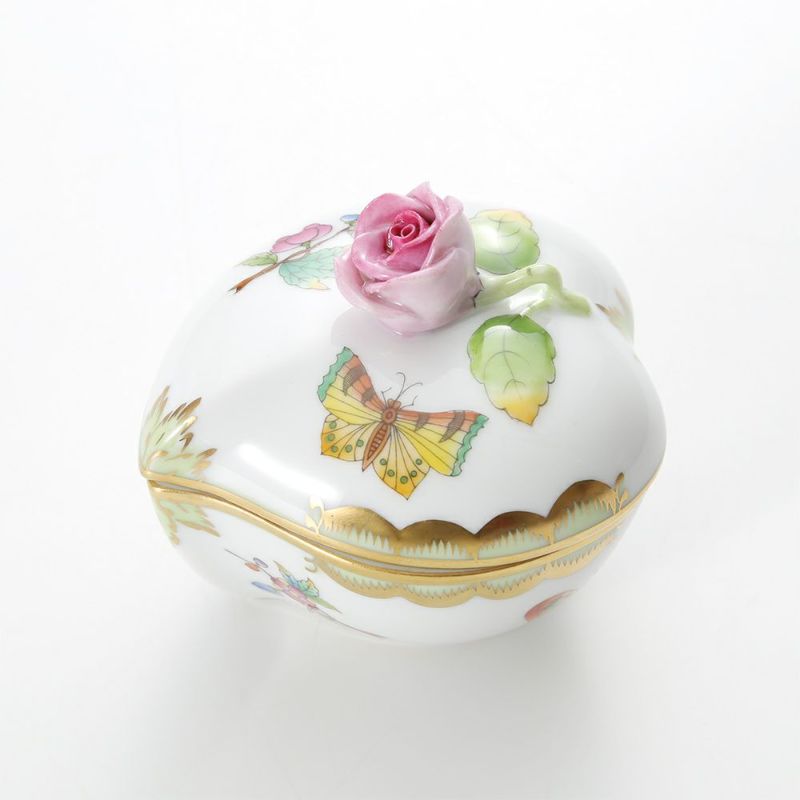 ヘレンド ヴィクトリア・ブーケ 06005-0-09 ハートボックス（ローズ）