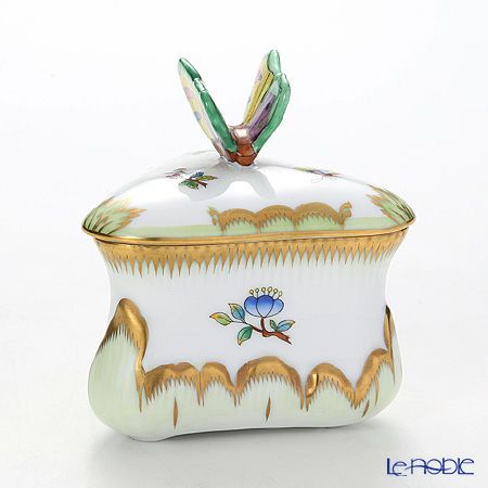 ヘレンド ヴィクトリア・ブーケ 06079-0-17 ボンボン入れトライアングルチョウ