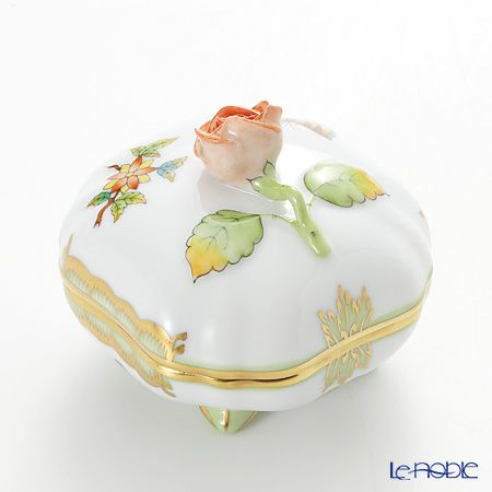 ヘレンド ヴィクトリア・ブーケ 06179-0-09 スクエアボックス（ローズ）