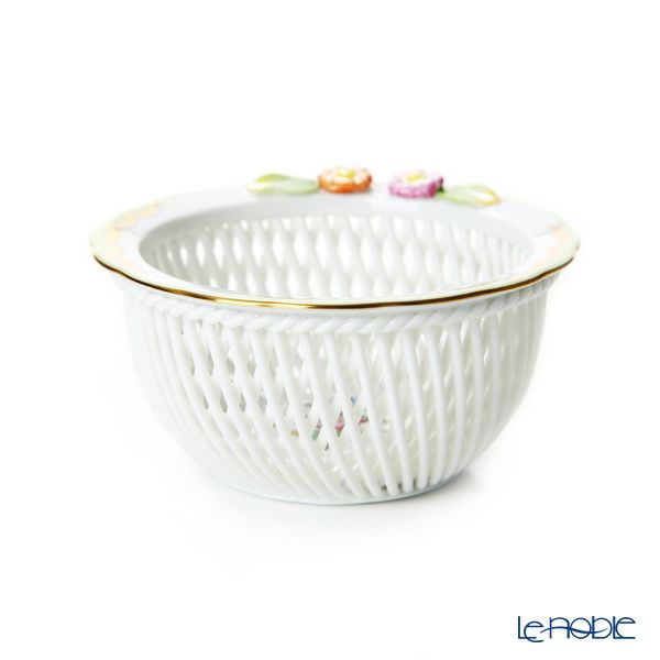 ヘレンド ヴィクトリア・ブーケ バスケット ラウンド 07376-0-00