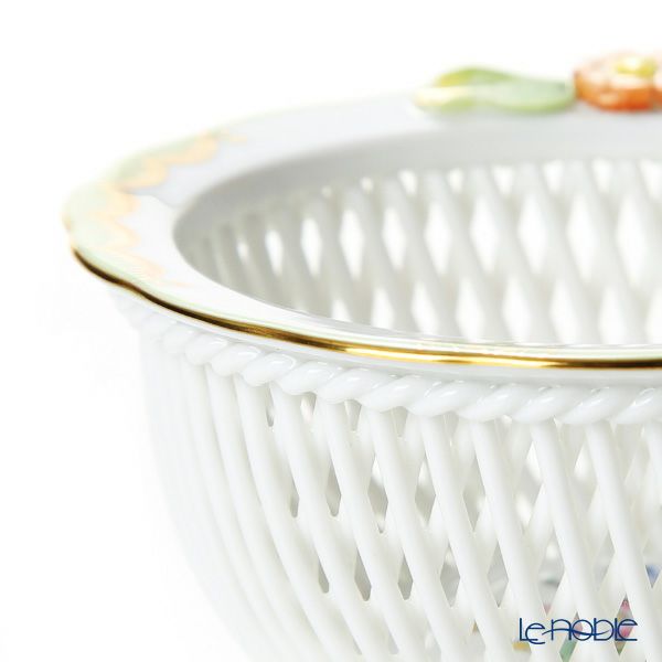 ヘレンド ヴィクトリア・ブーケ バスケット ラウンド 07376-0-00