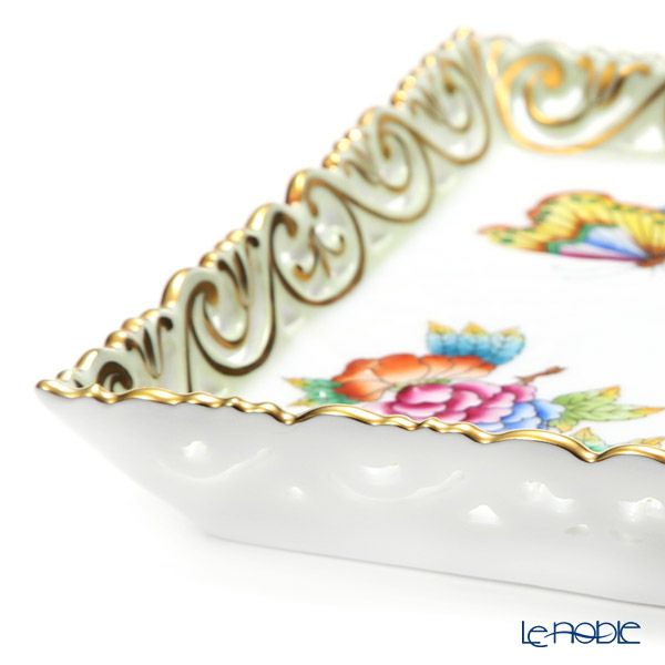 ヘレンド ヴィクトリア・ブーケ スクエアトレイ 15.5cm 07509-0-00