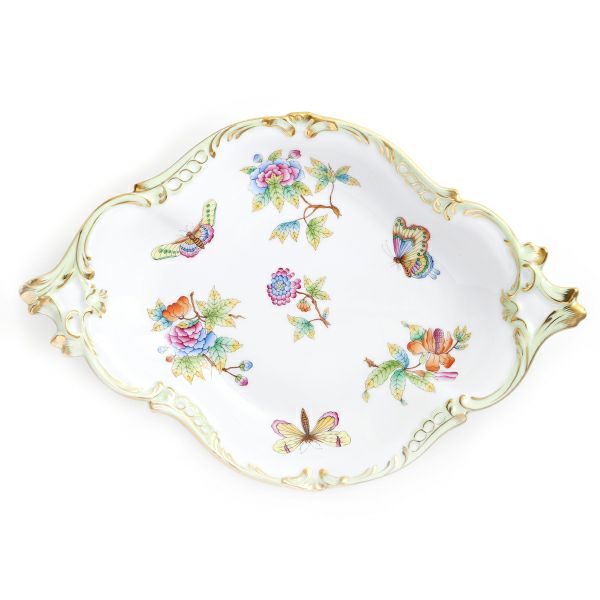 ヘレンド ヴィクトリア・ブーケ 07515-0-00 フルーツディッシュ 34.7cm